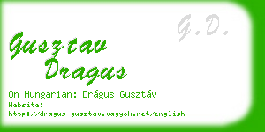 gusztav dragus business card